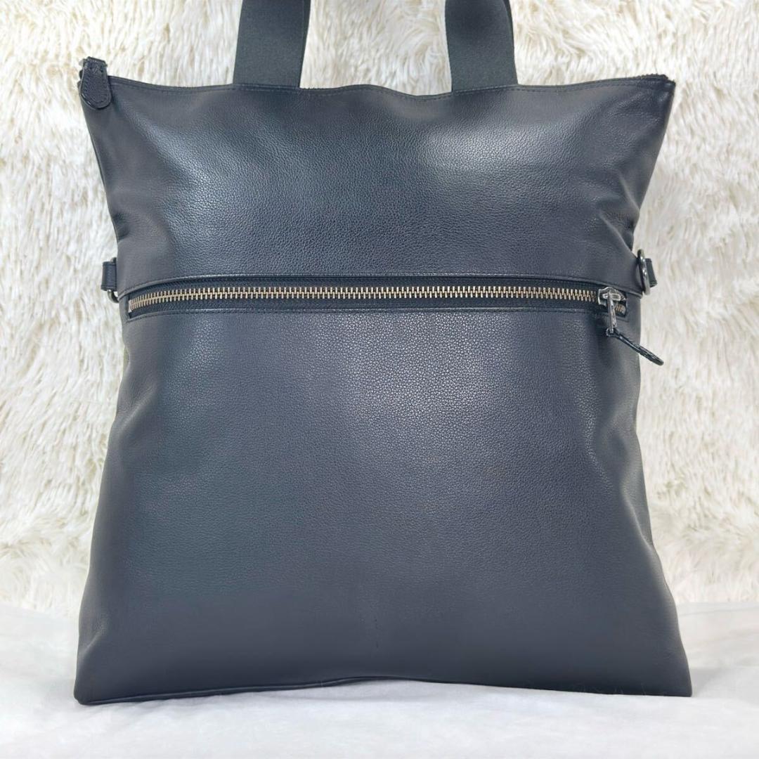 【極美品】コーチ フォールドオーバー ビジネスバック 2way レザー A4可