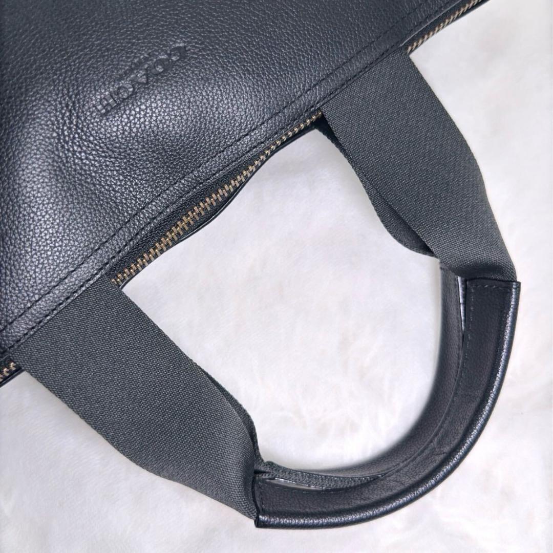 【極美品】コーチ フォールドオーバー ビジネスバック 2way レザー A4可