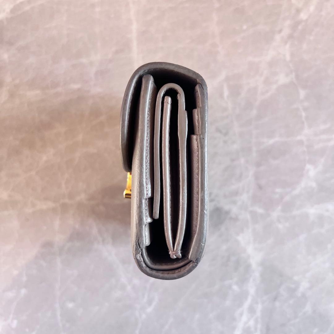 CELINE セリーヌ トリオンフ コンパクトウォレット グレージュ