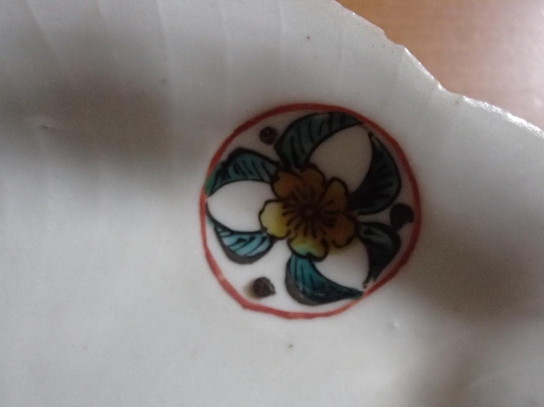 色絵　平貝形　小皿　古九谷　骨董