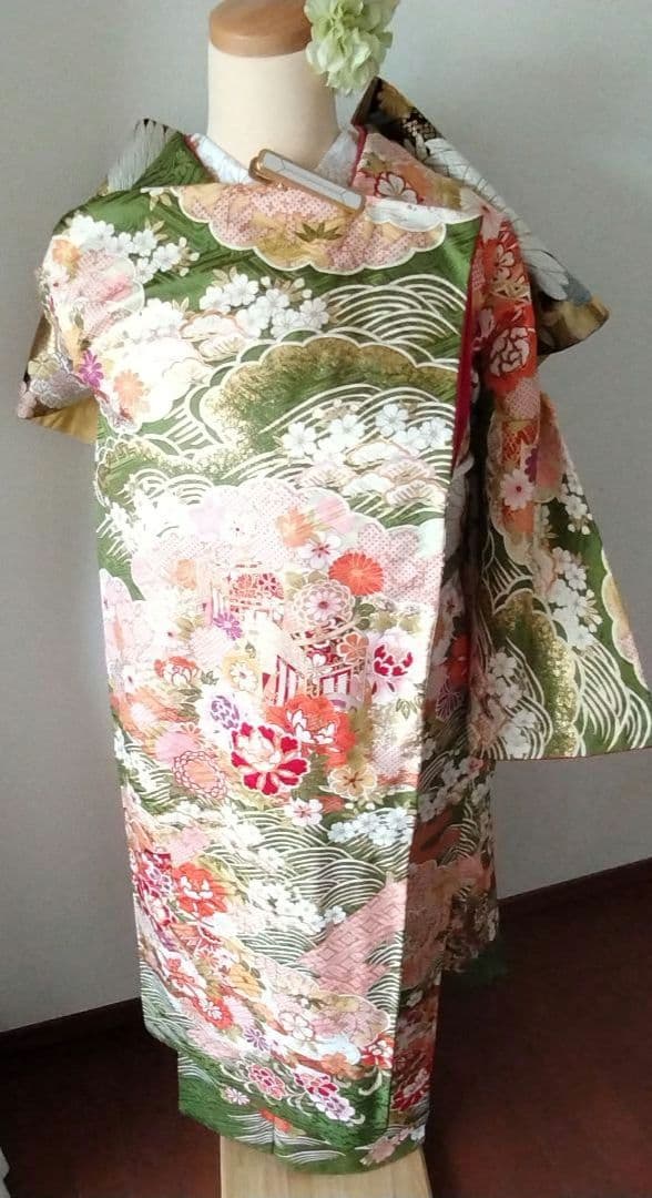 442.凛と可愛い！振袖7点セット　正絹　フルセット　成人式