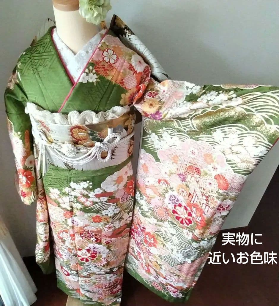 442.凛と可愛い！振袖7点セット　正絹　フルセット　成人式