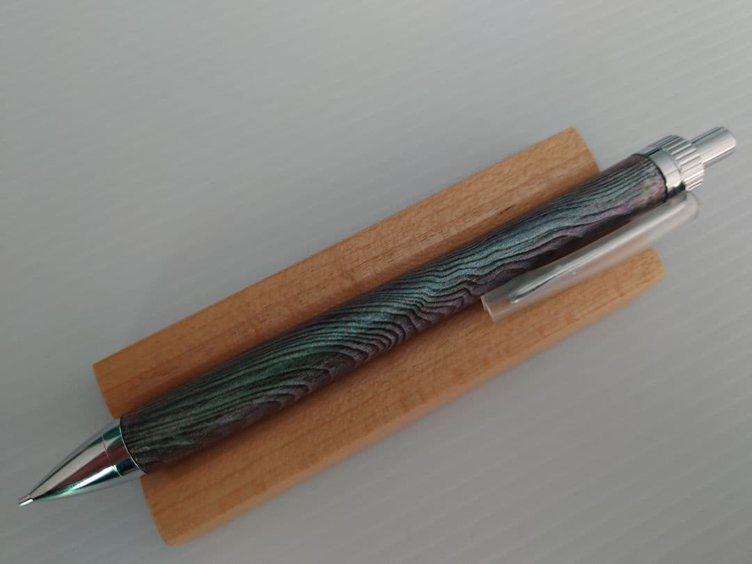 屋久杉　シャープペンシル　浮造り　新うるし　変わり漆　変わり杢　拭き漆