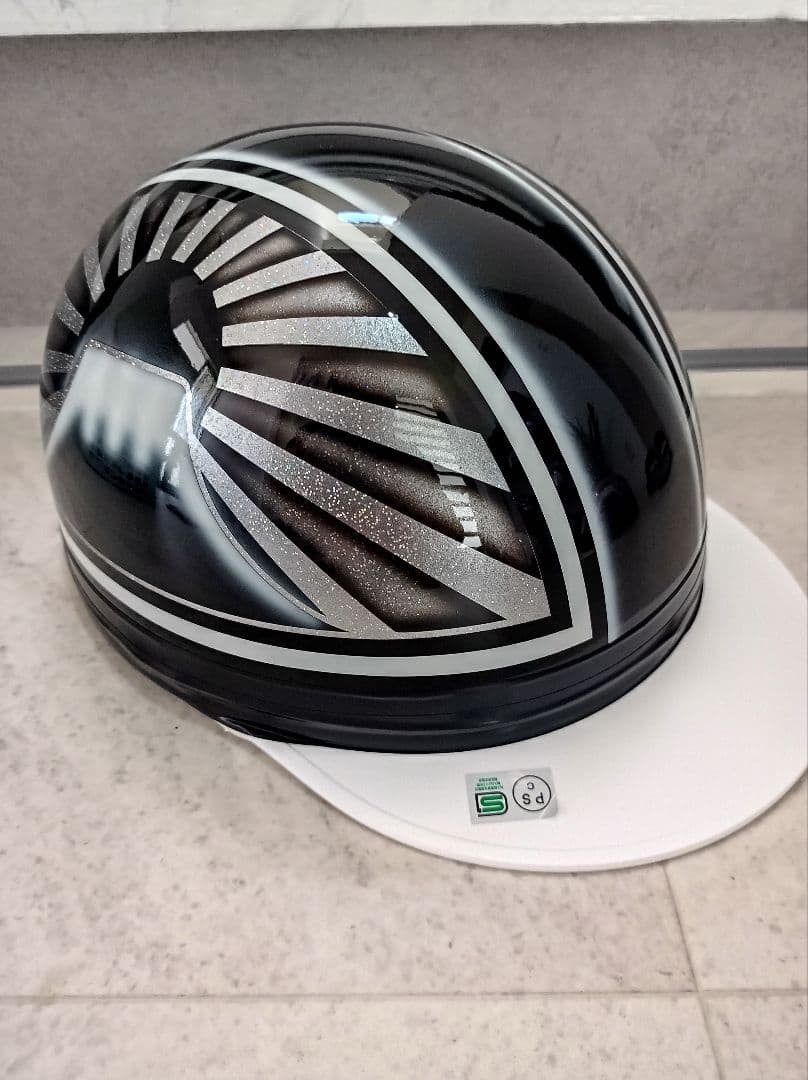 カスタムコルク半　黒白富士日章　七色ラメ