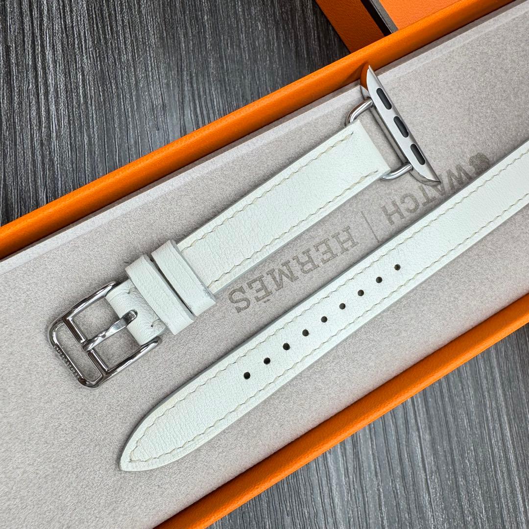 2574 美品　Apple Watch エルメス　ホワイト　ドゥブルトゥール