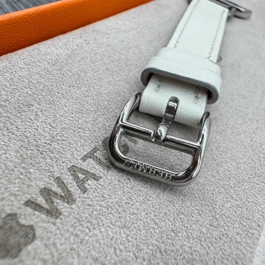 2574 美品　Apple Watch エルメス　ホワイト　ドゥブルトゥール