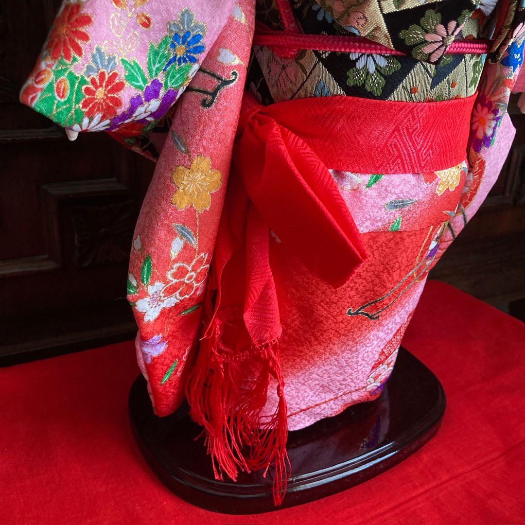 かわいい市松人形/公司作/作家物/日本製/高さ40cm/美品/紙製元箱/栞