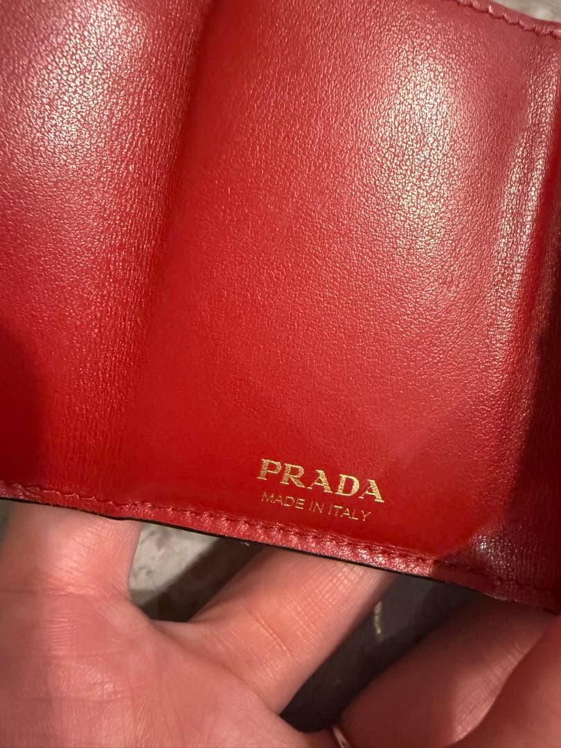 PRADA ハート柄 三つ折り財布 美品