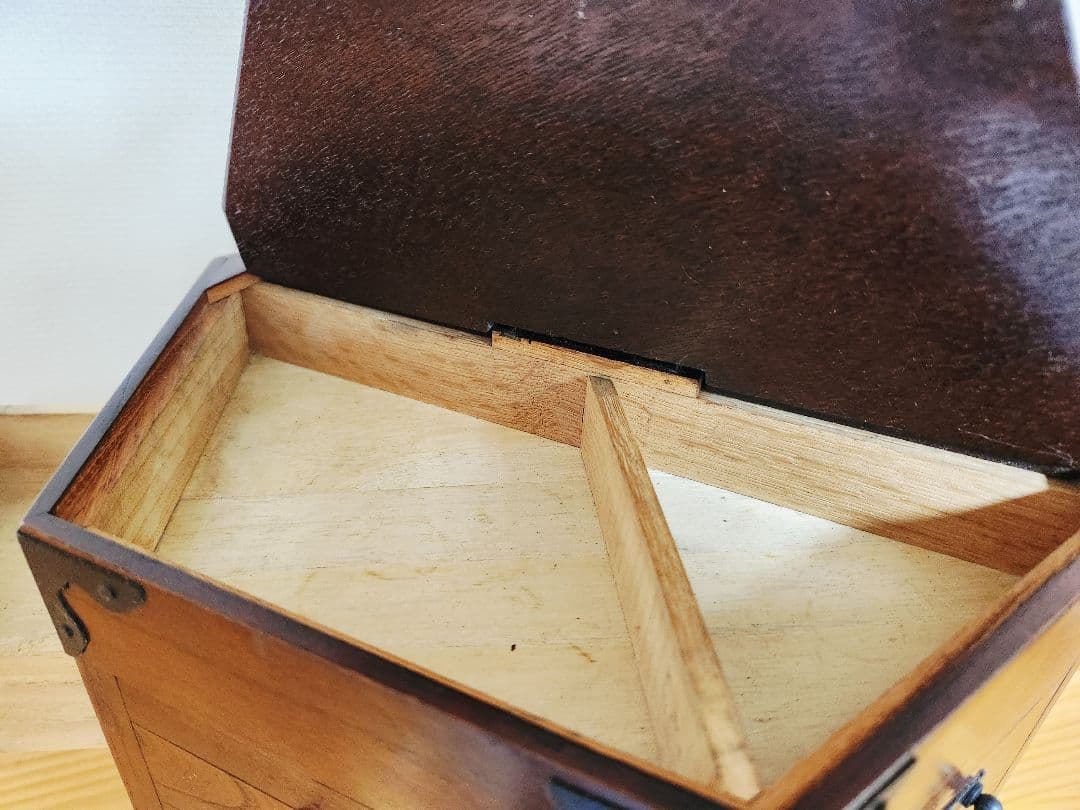 六角形 木製タンス引き出し収納箱昭和レトロアンティークヴィンテージ古道具李朝家具