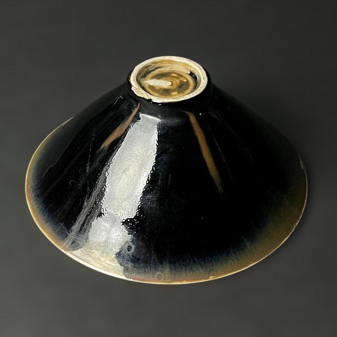 唐物 定窯 黒釉鉄斑紋碗 中国美術 古玩 時代物 SH96