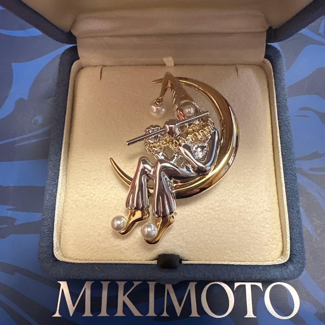 MIKIMOTOミキモト パールブローチ ♡パール４珠♡ピエロデザイン♡未使用品
