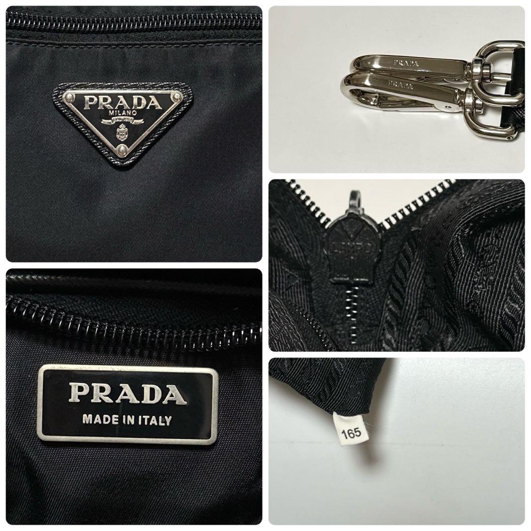 u26【極美品】近年モデル　プラダ　三角ロゴ　ブラック　2wayショルダー.