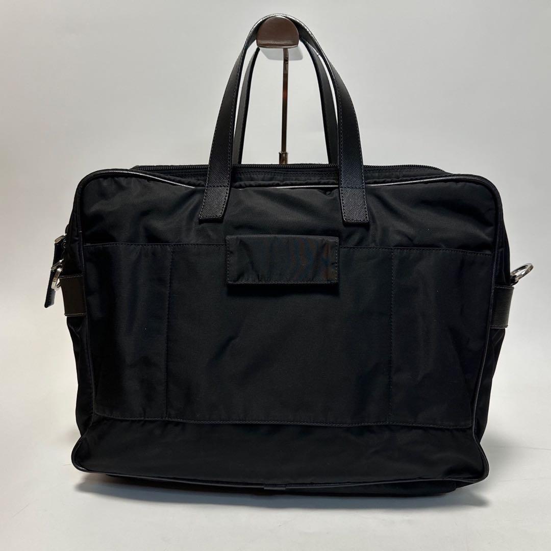 u26【極美品】近年モデル　プラダ　三角ロゴ　ブラック　2wayショルダー.