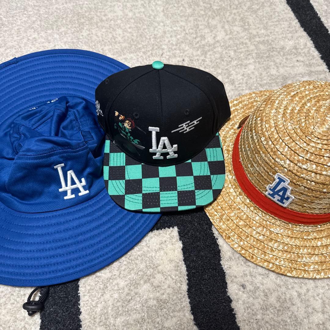 来場者限定ロサンゼルスドジャースLAロゴ 帽子セット 3点