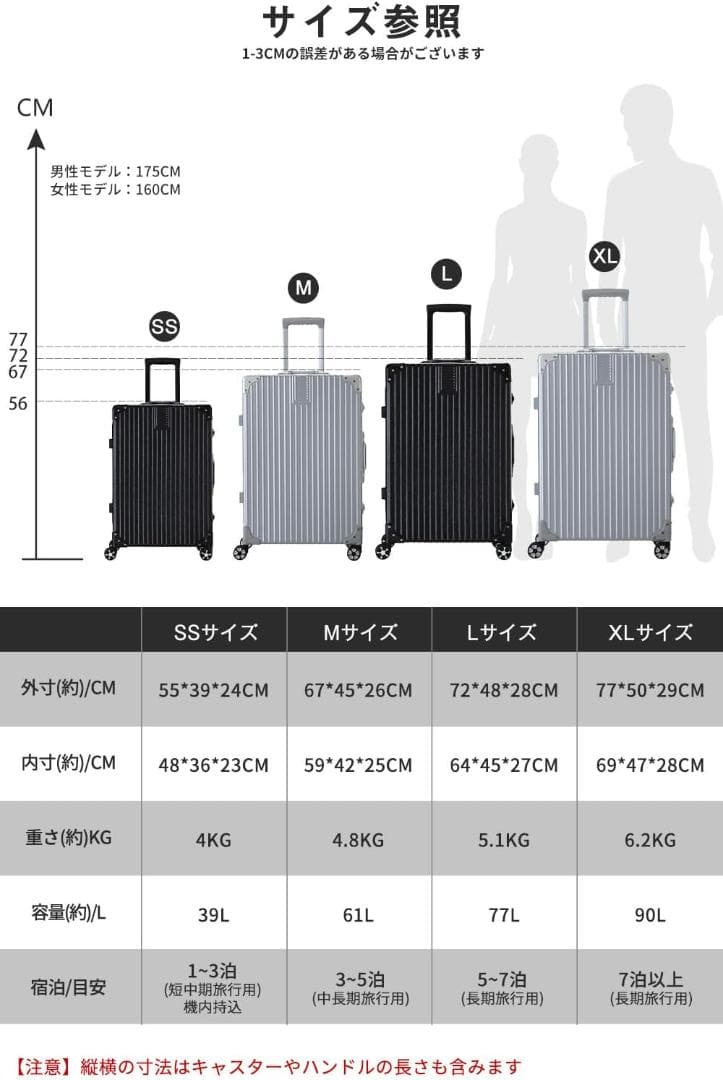 【開封・未使用】TABITORA タビトラ キャリーケース 90L シルバー