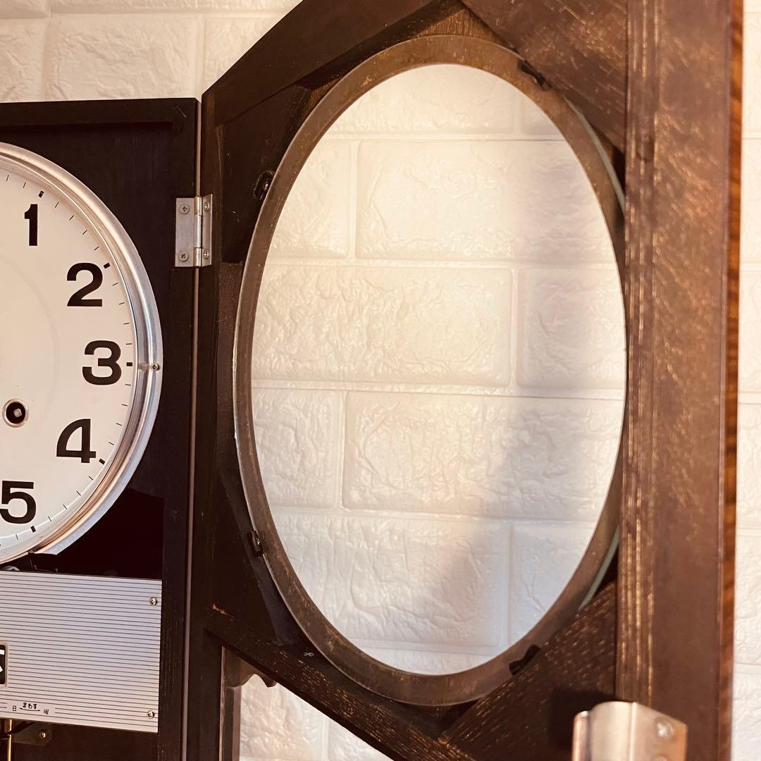 アイチ時計 AICHI 愛知 振り子時計 柱時計 掛時計 木製 レトロ 稼働品