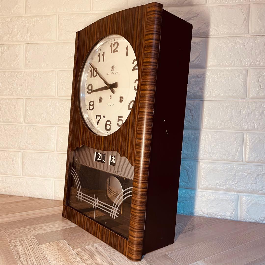 アイチ時計 AICHI 愛知 振り子時計 柱時計 掛時計 木製 レトロ 稼働品