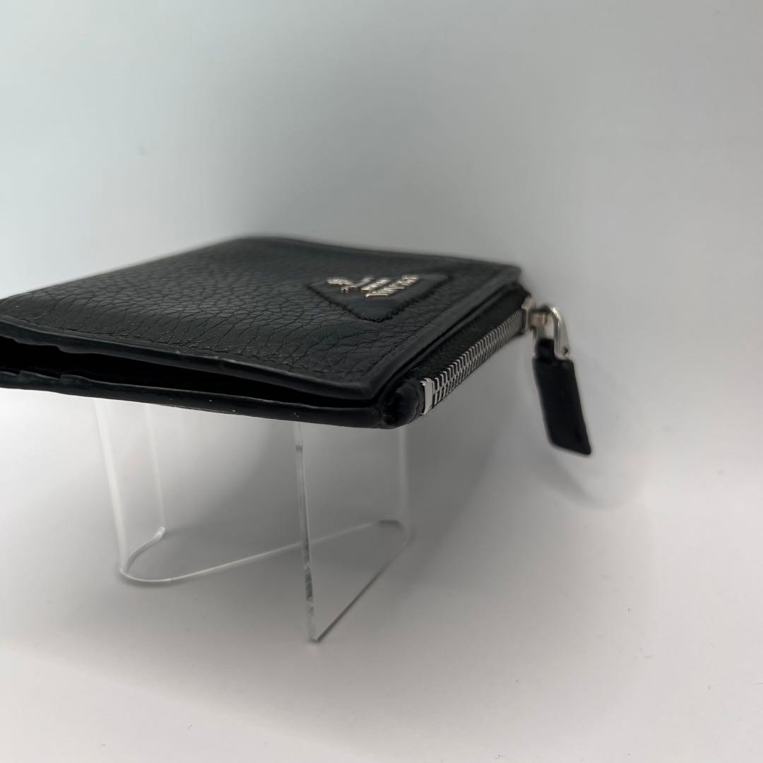 PRADA 二つ折り財布　ブラック　ヴィッテロダイノ　2ML049　レザー　財布