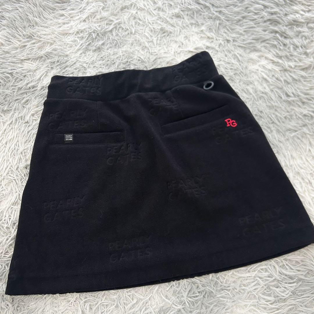 新品　パーリーゲイツ　セットアップ　パーカー　パイル　スカート　ネイビー　1