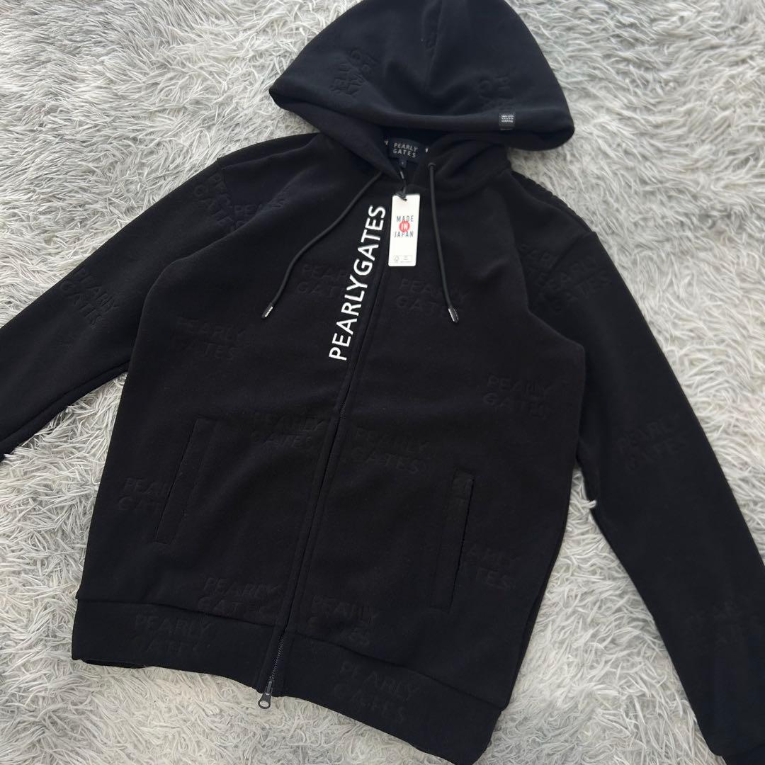 新品　パーリーゲイツ　セットアップ　パーカー　パイル　スカート　ネイビー　1