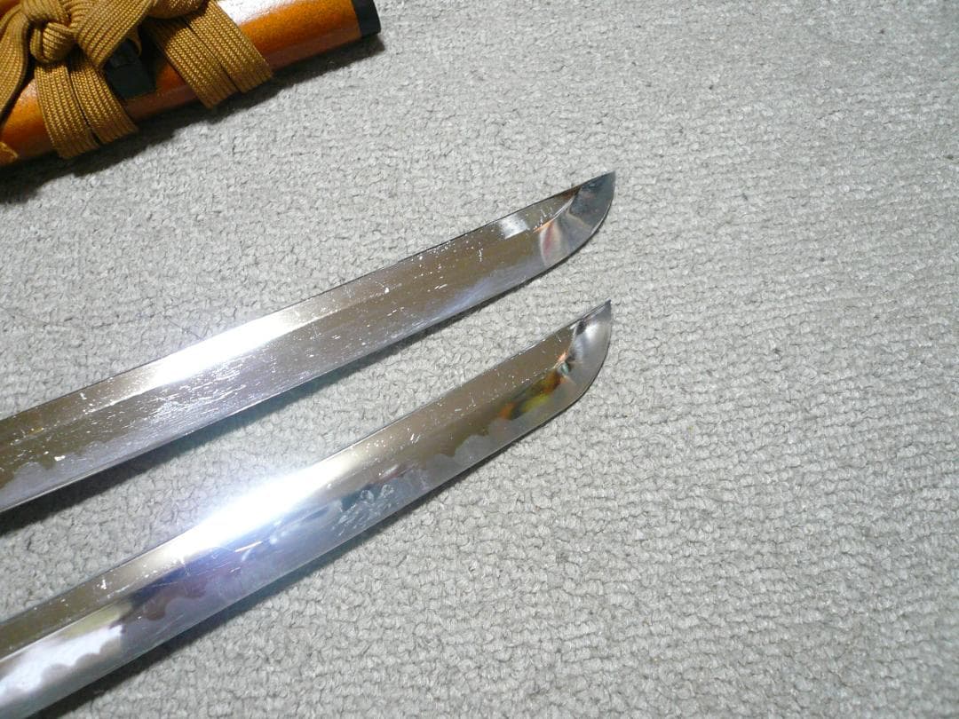 模造刀 日本刀 大小2本 金茶 富士 龍 大刀 脇差
