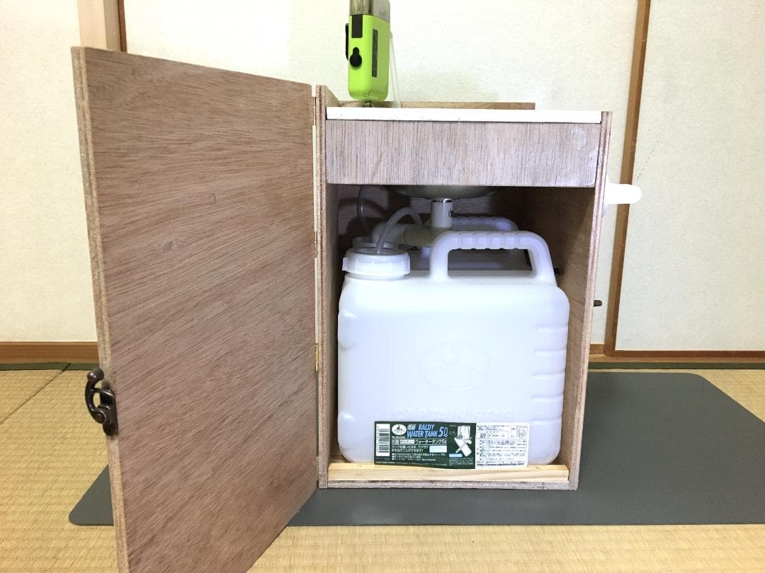 車中泊用シンク、ギャレー5L ブラック大理石（ウォーターポンプは付属しません）