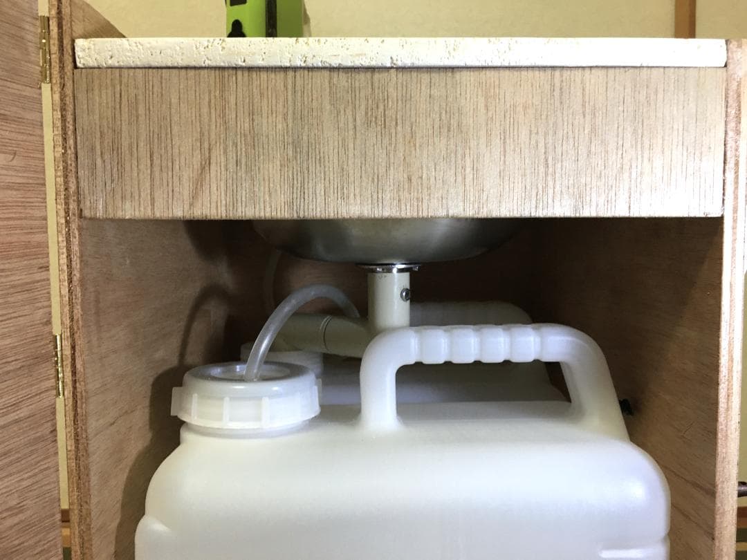 車中泊用シンク、ギャレー5L ブラック大理石（ウォーターポンプは付属しません）