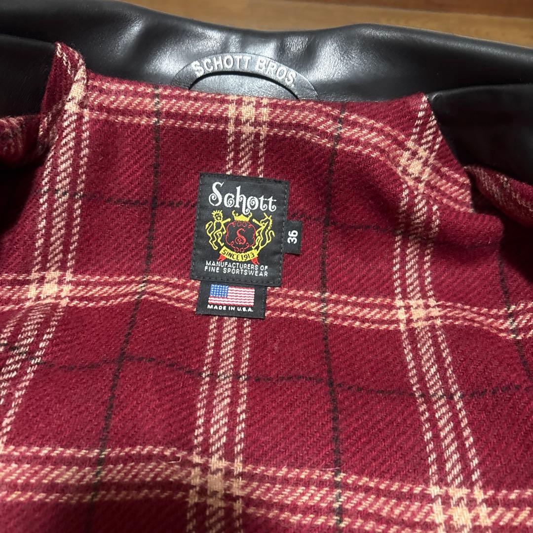 希少‼️美品‼️schottホーウィンレザーライダース6103US 36インチ