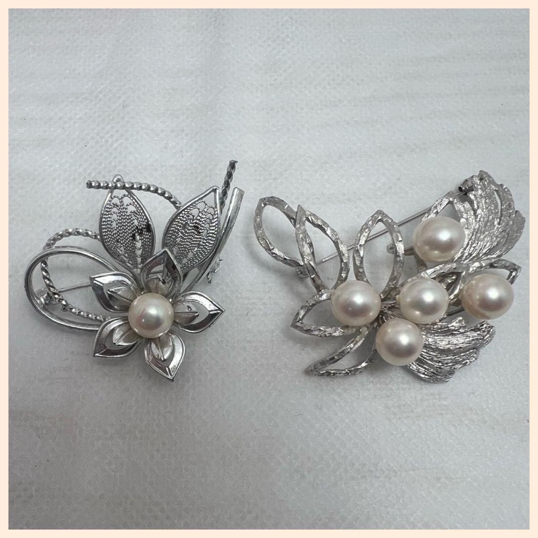 本真珠ブローチ おまとめ6点 良品