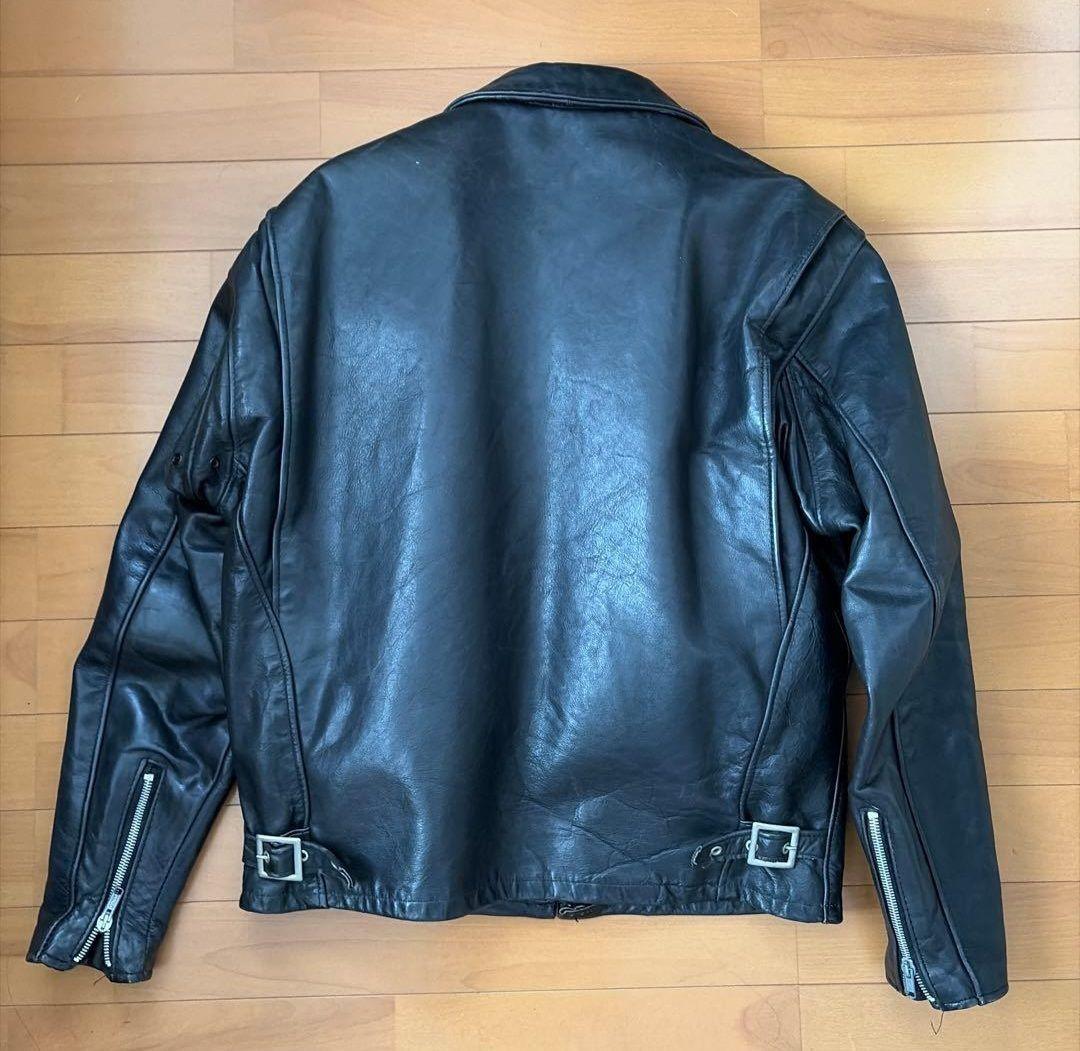 Schott 襟付きライダース 牛革レザー ボアライナー 42 USA製　652