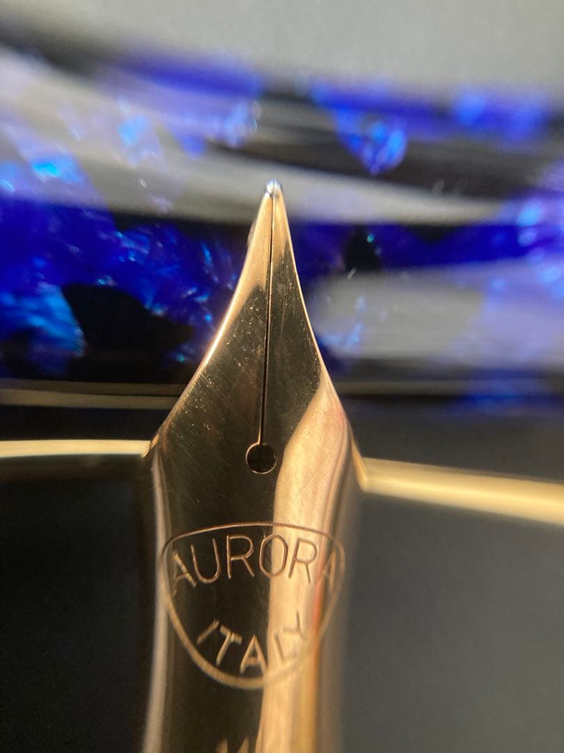 AURORA アウロラ　万年筆 オプティマブルー 14k 極美品
