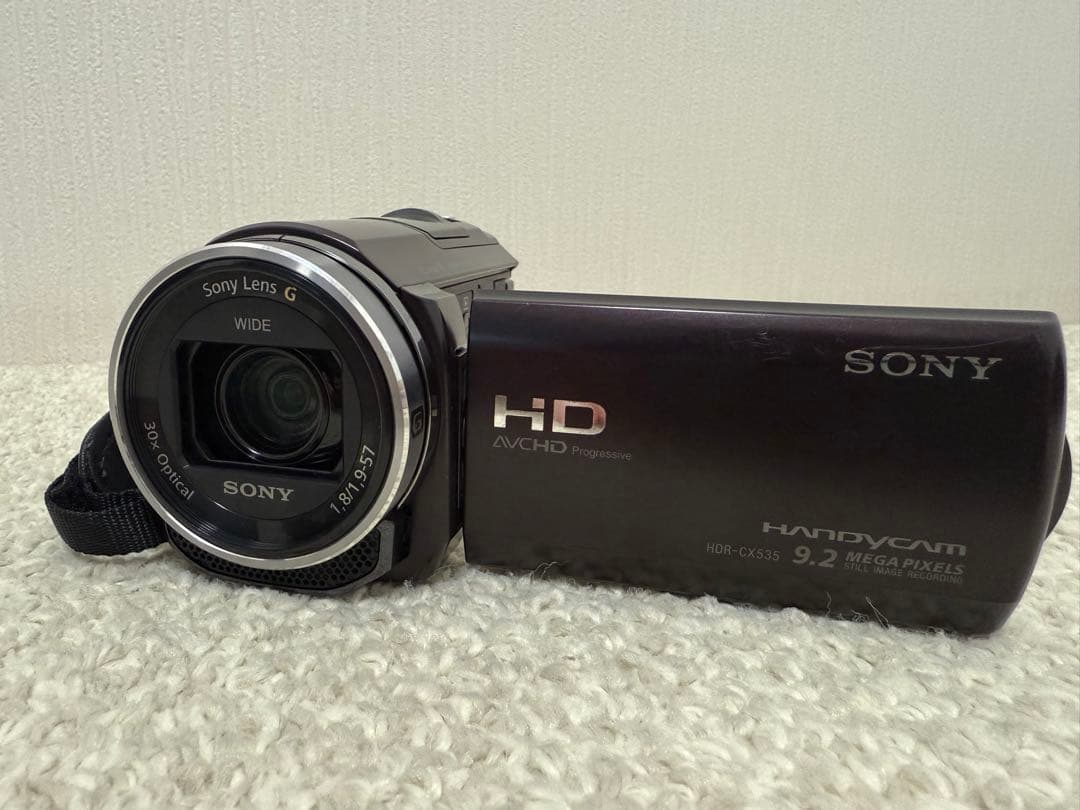 SONY HDR-CX535 ビデオカメラ ボルドーブラウン 【三脚付き】