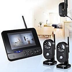 防犯ワイヤレス監視カメラ + モニターセット新品未使用品sanwa supply