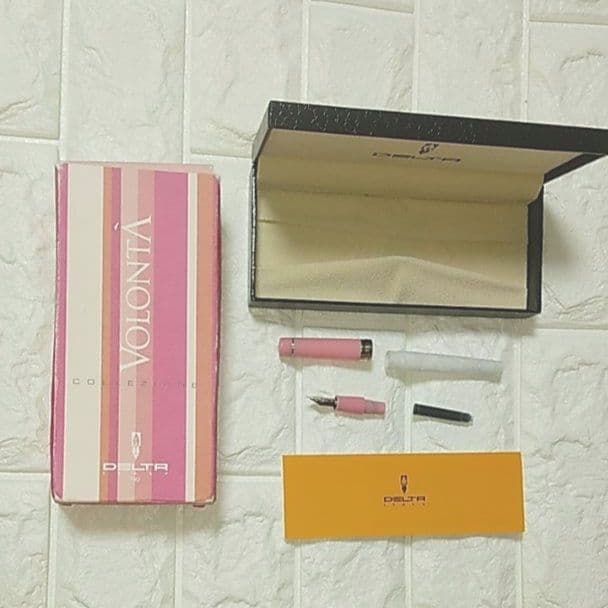 め*1様 訳あり 新品未使用品　DELTA VOLONTIA 万年筆 ピンク