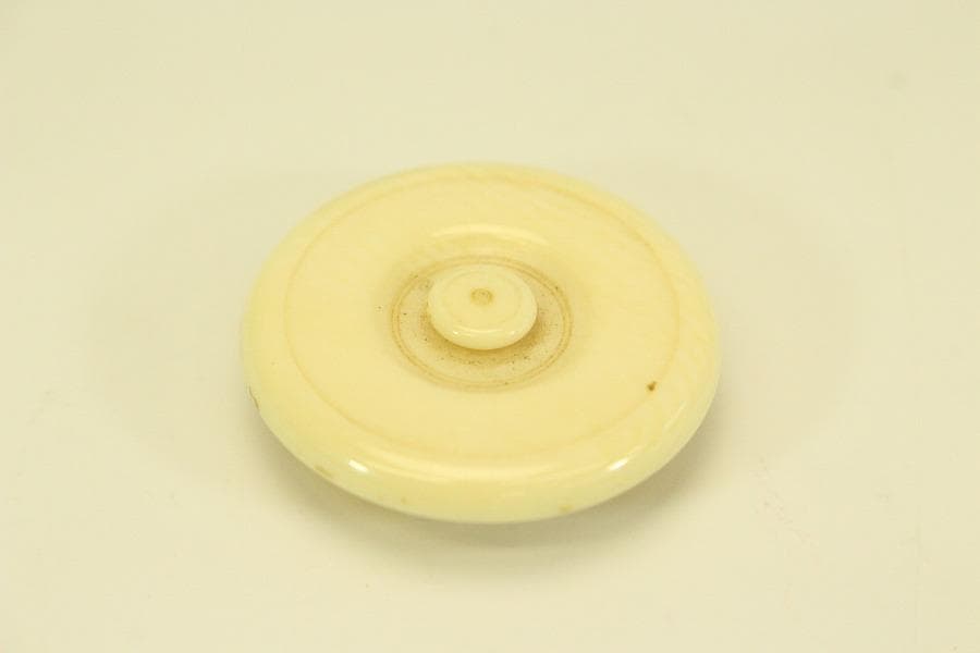 茶道具 黒織部 時代 茶入 良蓋(A774)