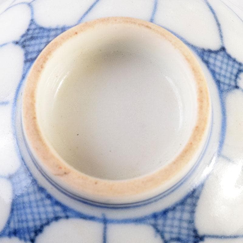 伊万里焼　古伊万里　染付　菊花文　煎茶碗　5客まとめて　C　7960