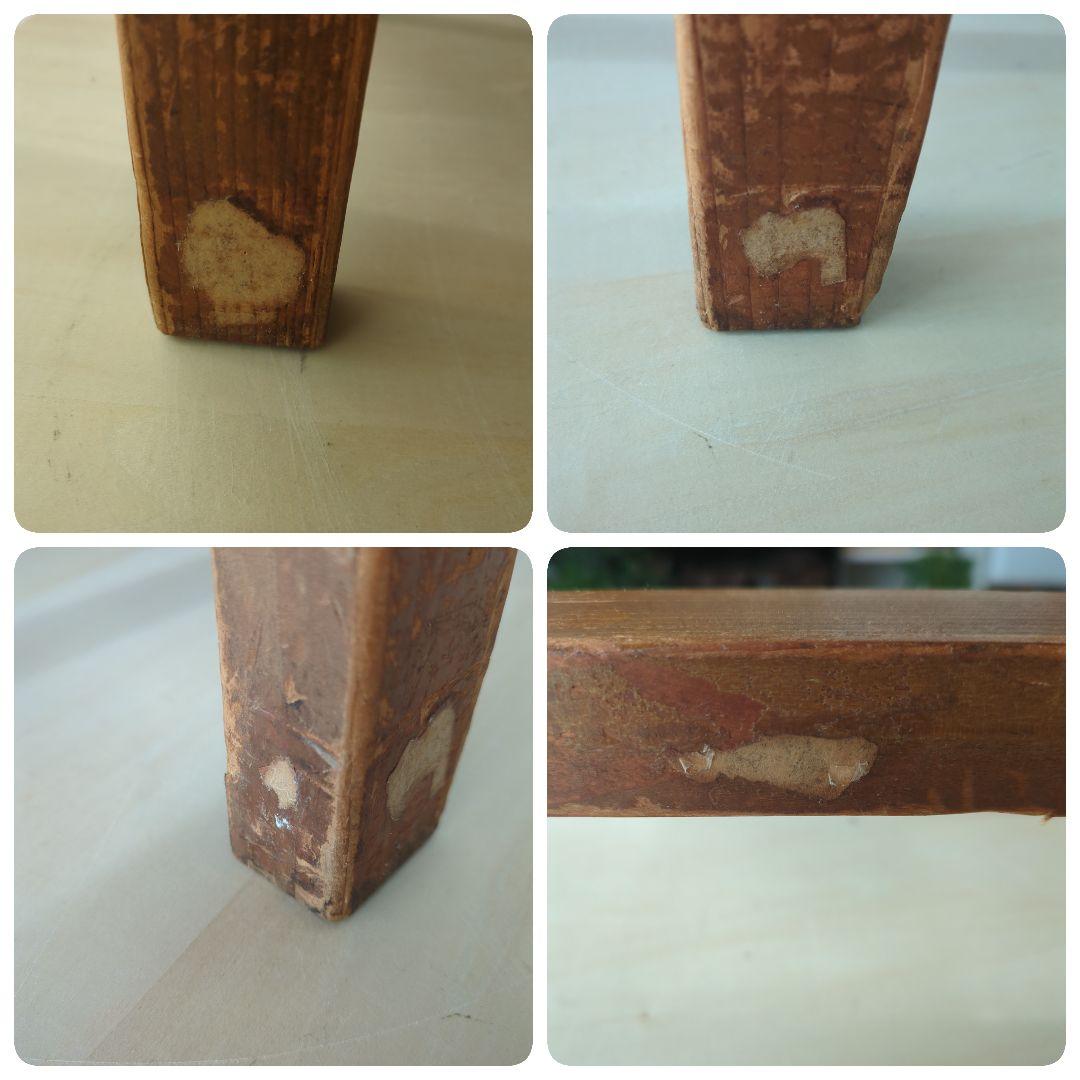 木製　作業台　テーブル　机　アンティーク　レトロ　古道具　スツール　椅子　イス