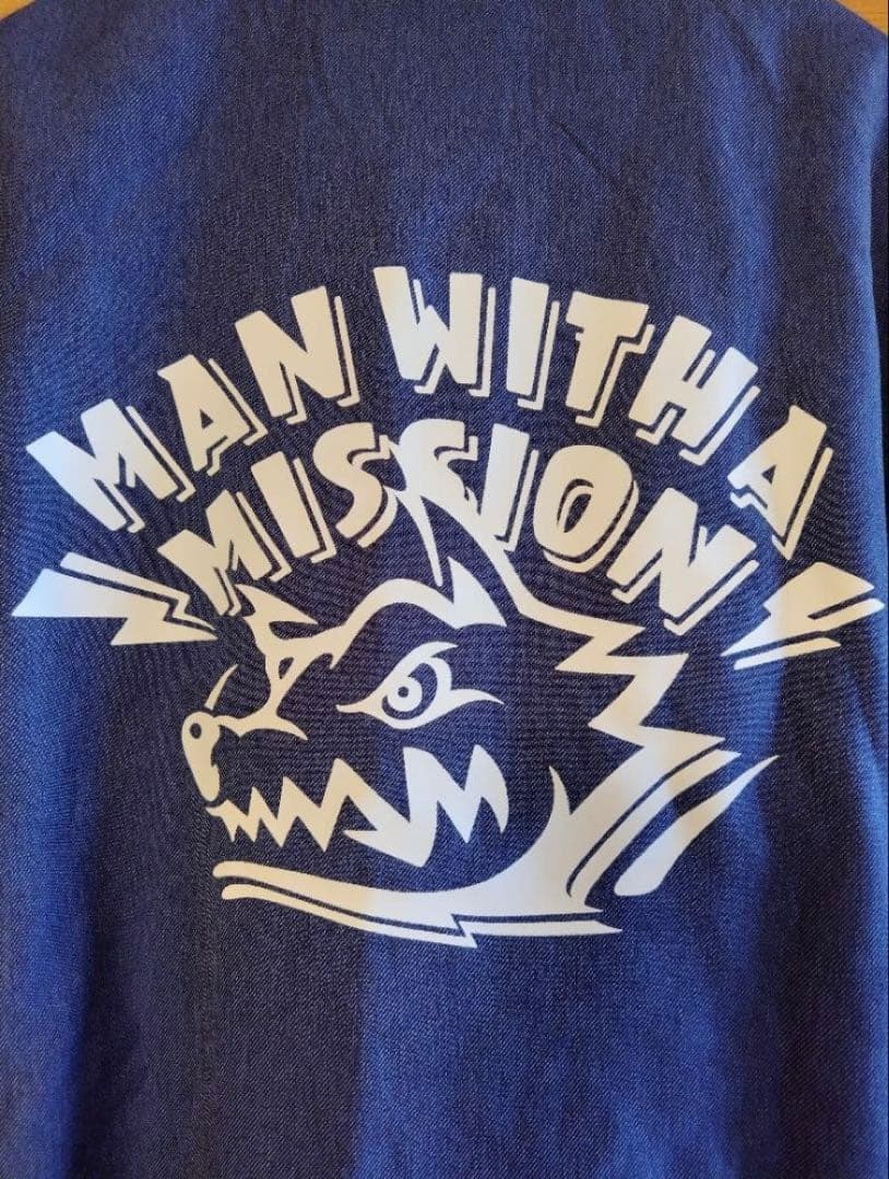 MAN WITH A MISSION デニム風コーチジャケット Lサイズ