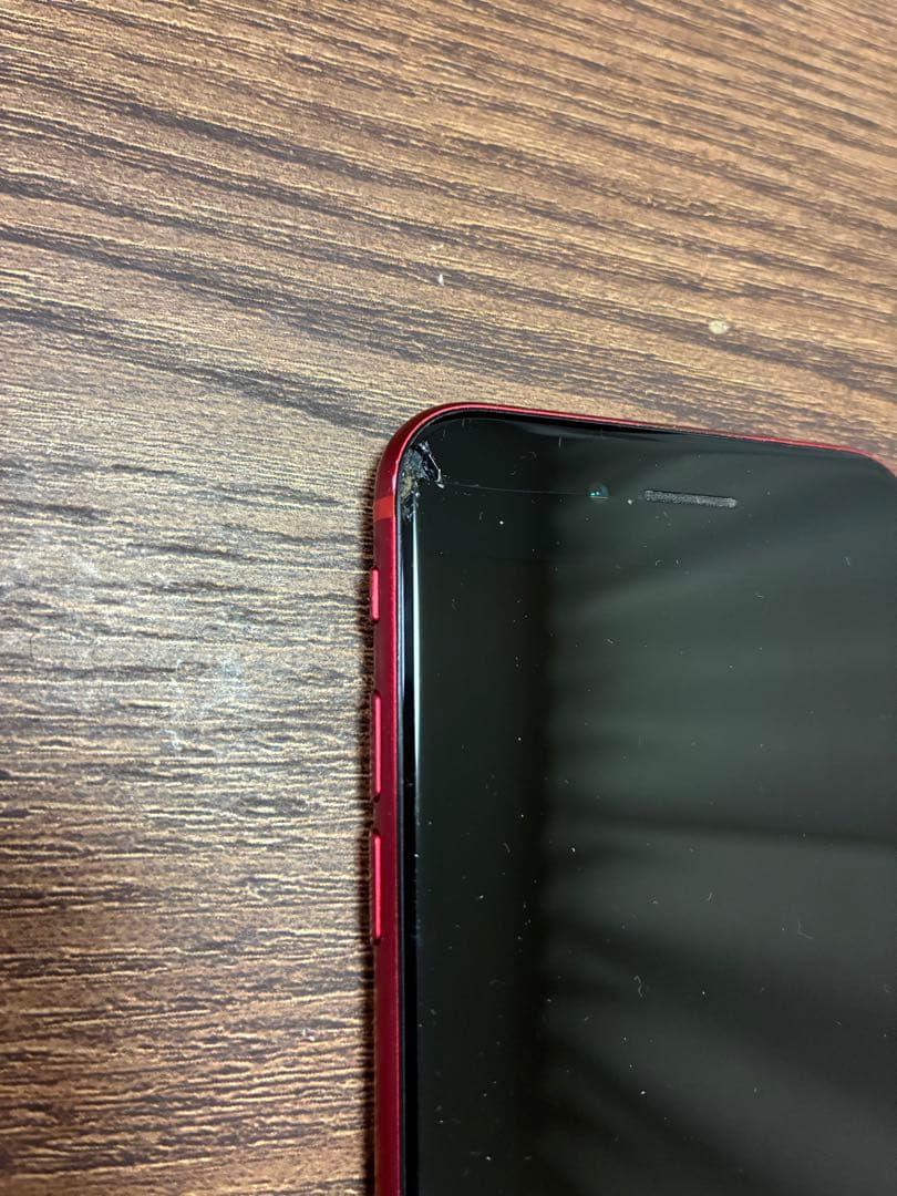iPhone SE2 レッド 128G 画面割れ有り バッテリー非正規品