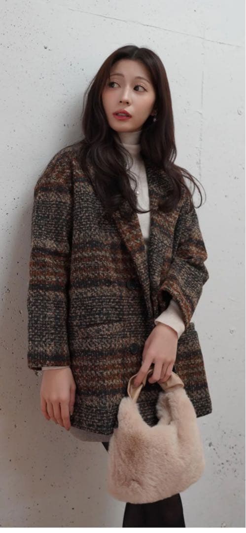 Bouclé Tweed Jacocoat ジャコット　kicuri 年末セール