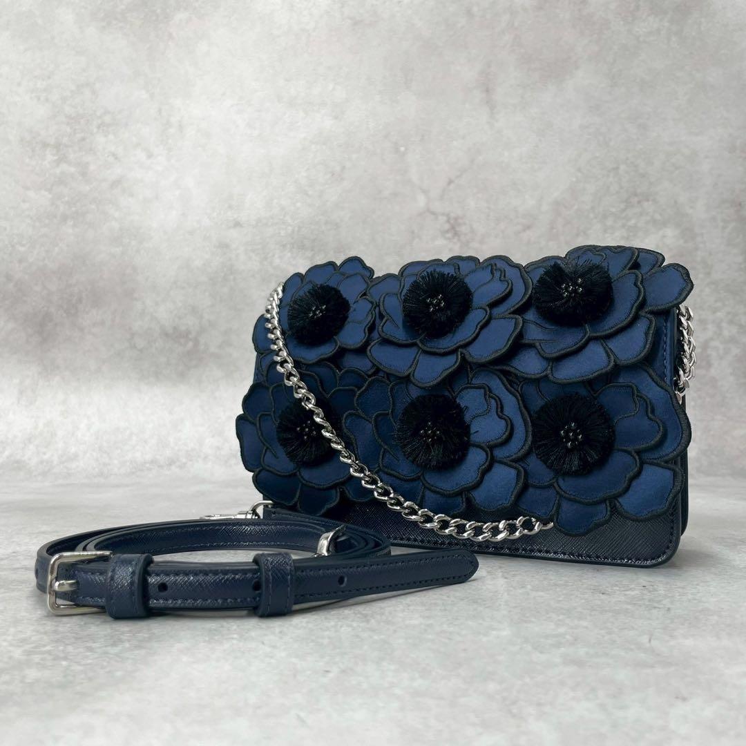 未使用級◎ケイトスペード　マディソン　アップリケ　エンブロイダード　フローラル