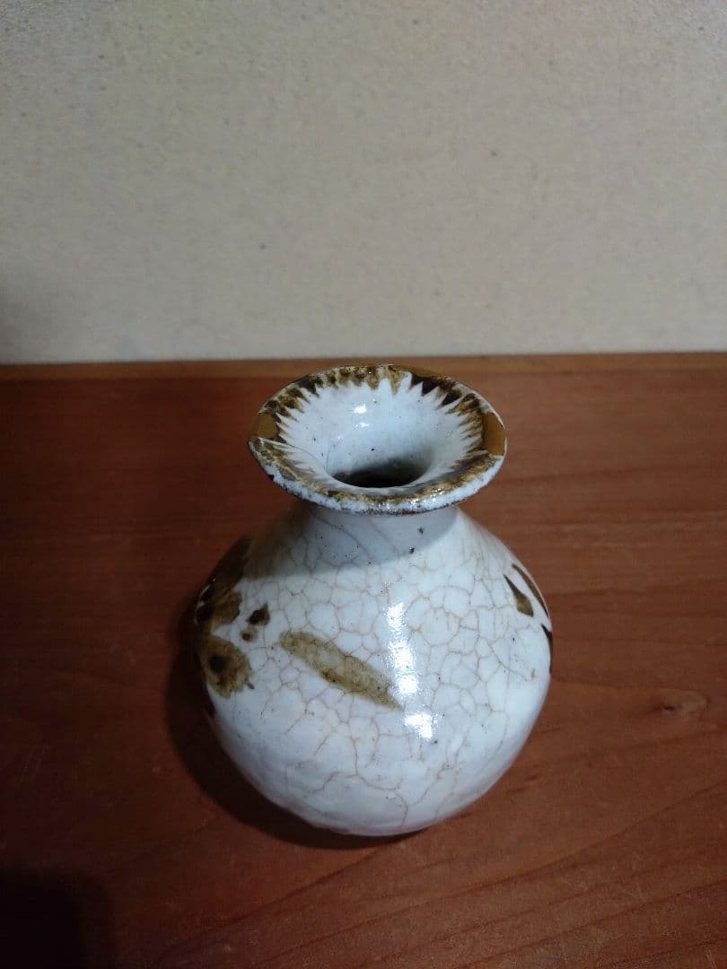 磁州窯 鉄絵 兎福 草花紋 小徳利