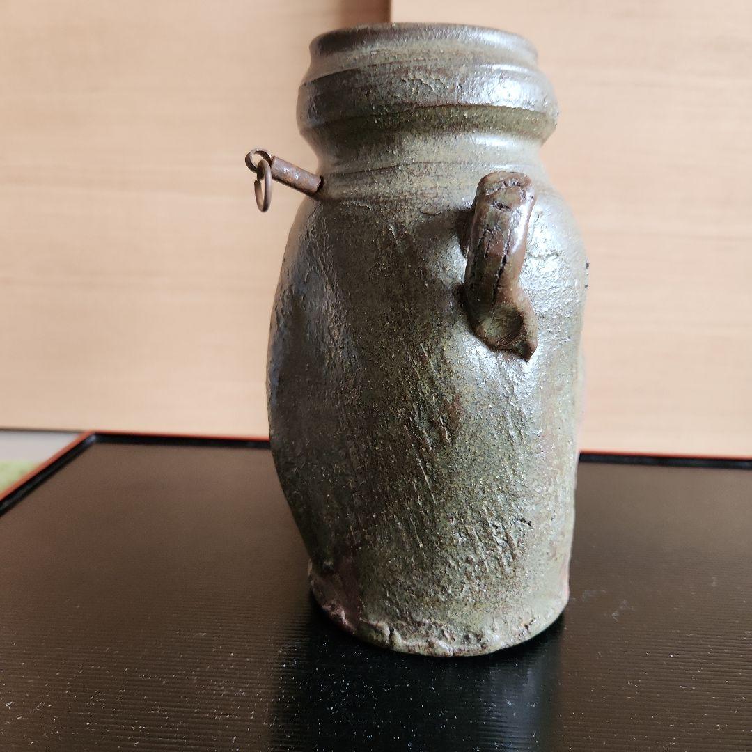 古唐津叩き掛花入れ