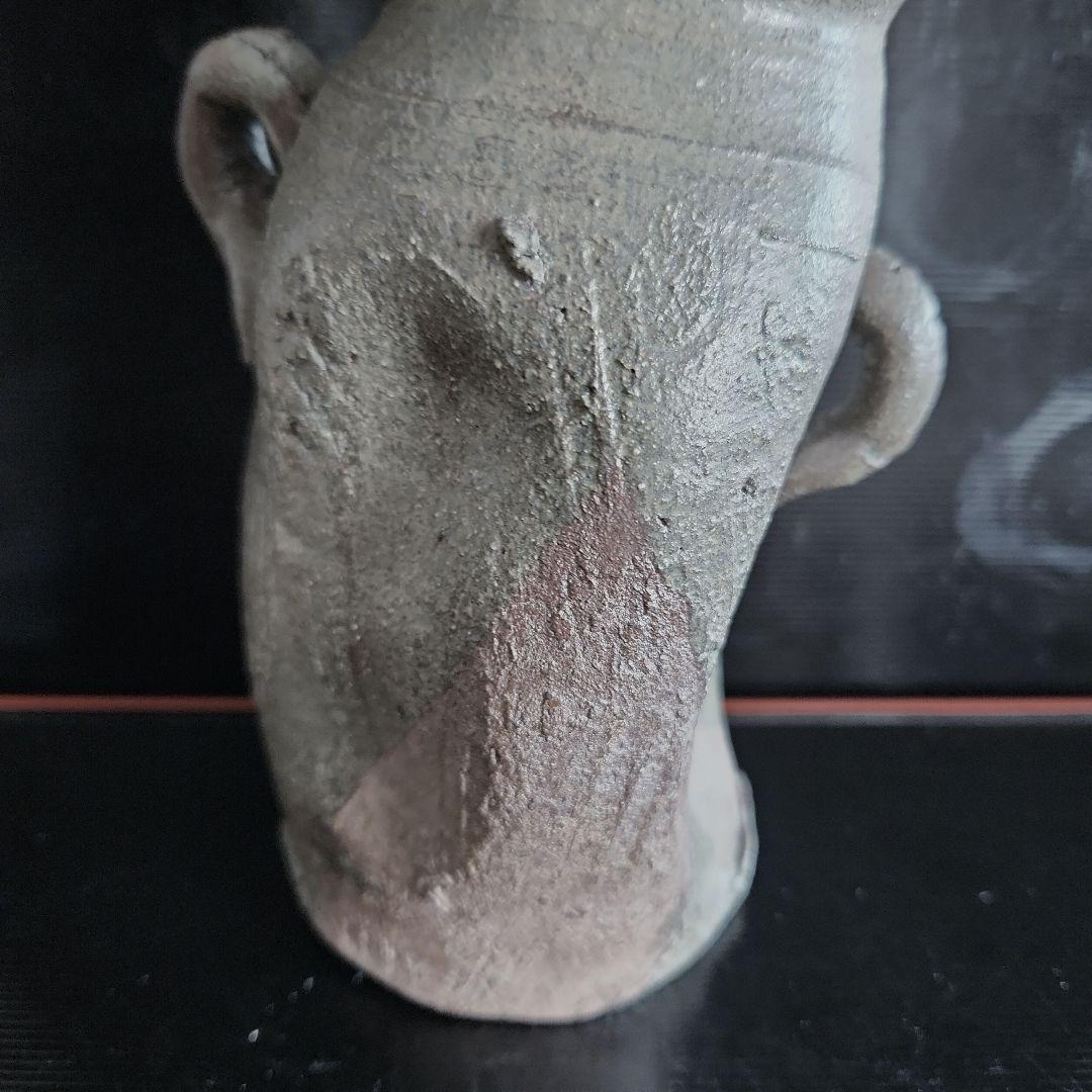 古唐津叩き掛花入れ