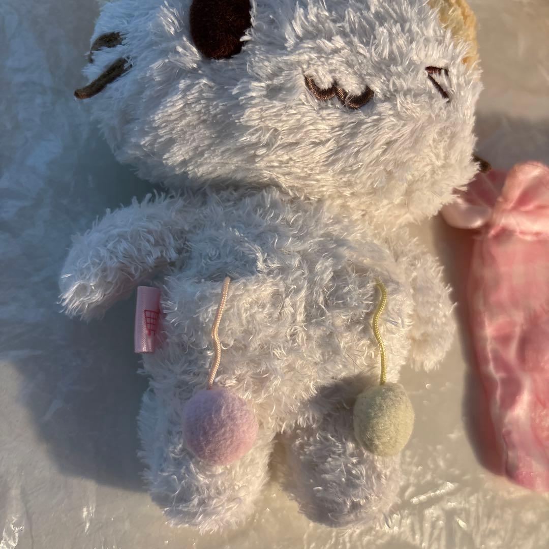 激レア　平成レトロ　マシュマロみたいなふわふわにゃんこ ウィンク 巾着付