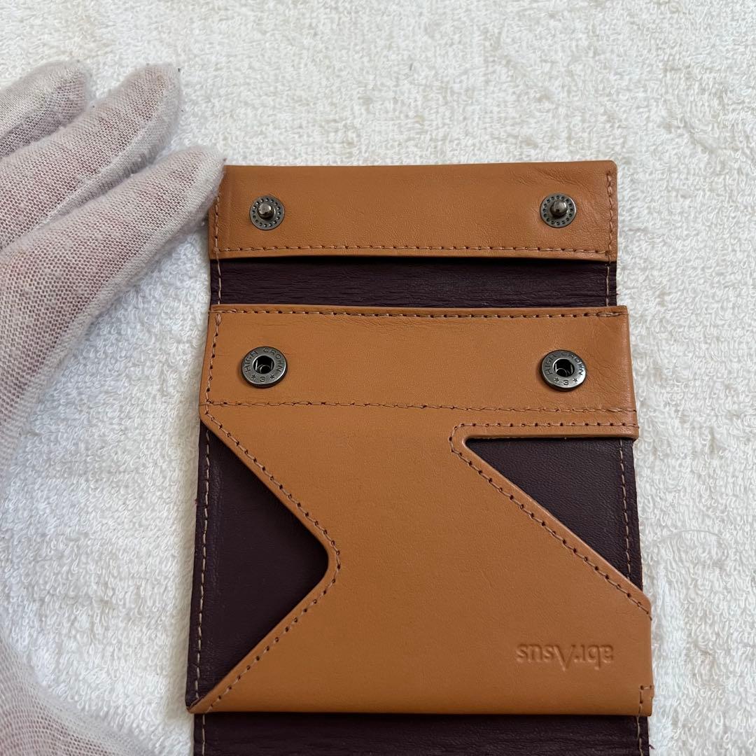 希少　abrAsus よつばと！　ダンボー　三つ折り財布　レザー