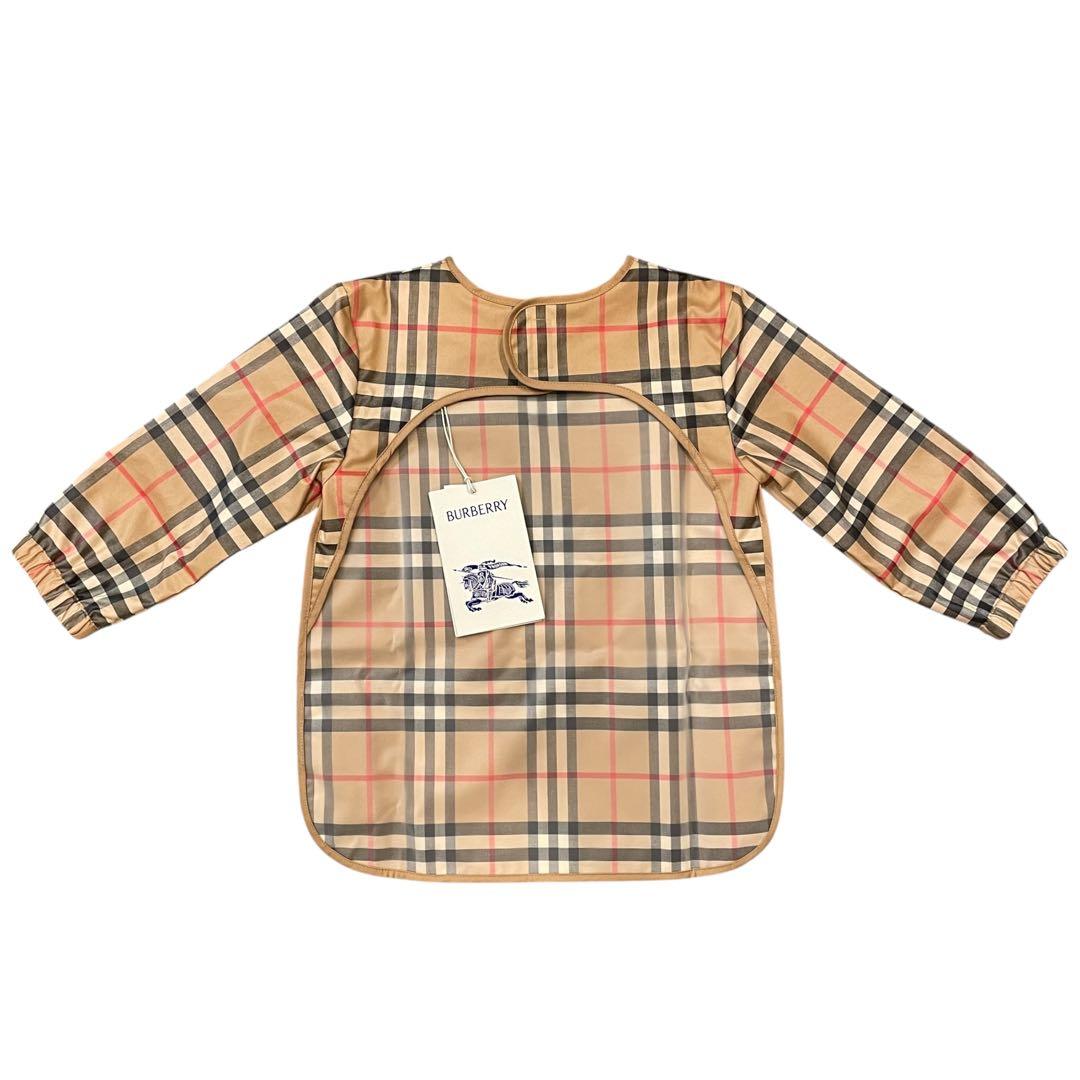 バーバリー キッズエプロン ノバチェック ベージュ