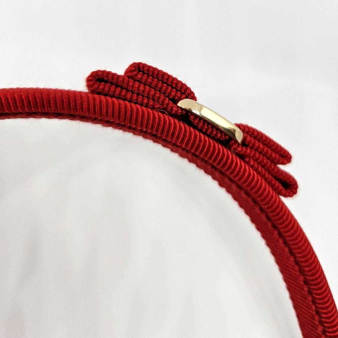 未使用✨フェラガモ✨ヴァラ・リボン✨ヘアバンド✨カチューシャ✨レッド