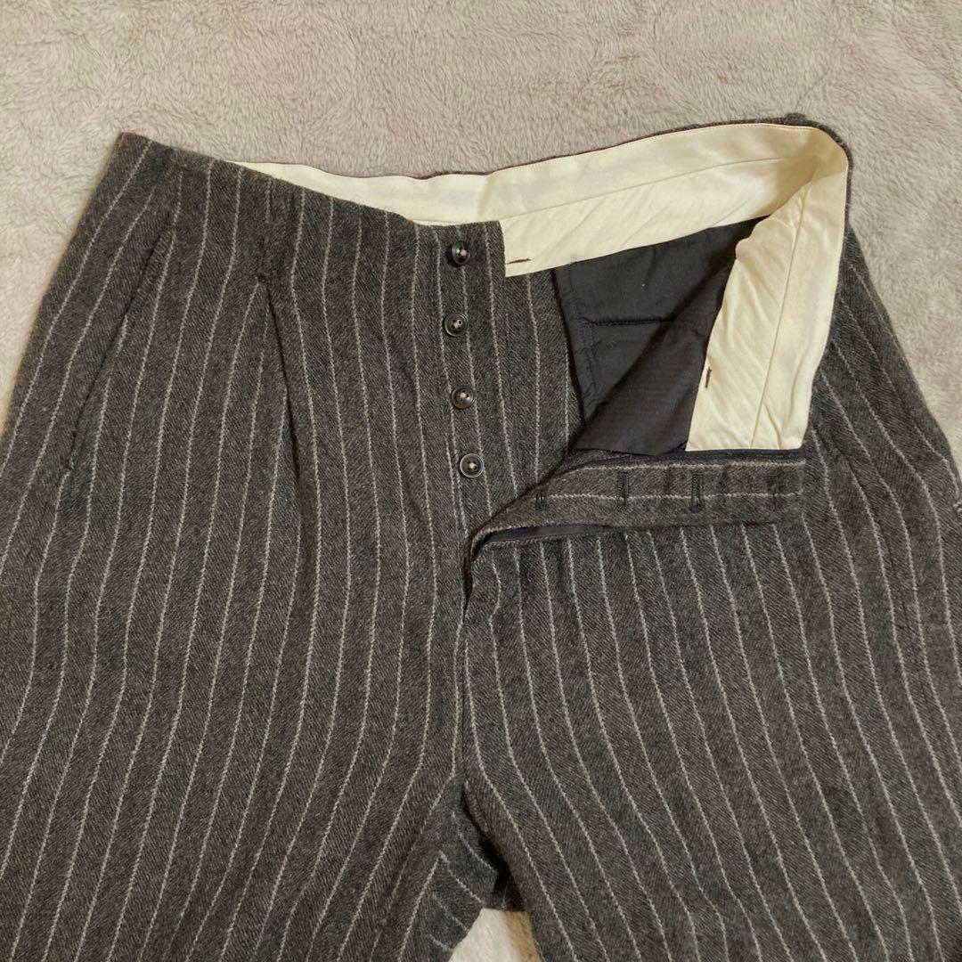希少　KLASICA-ストライプウールパンツ