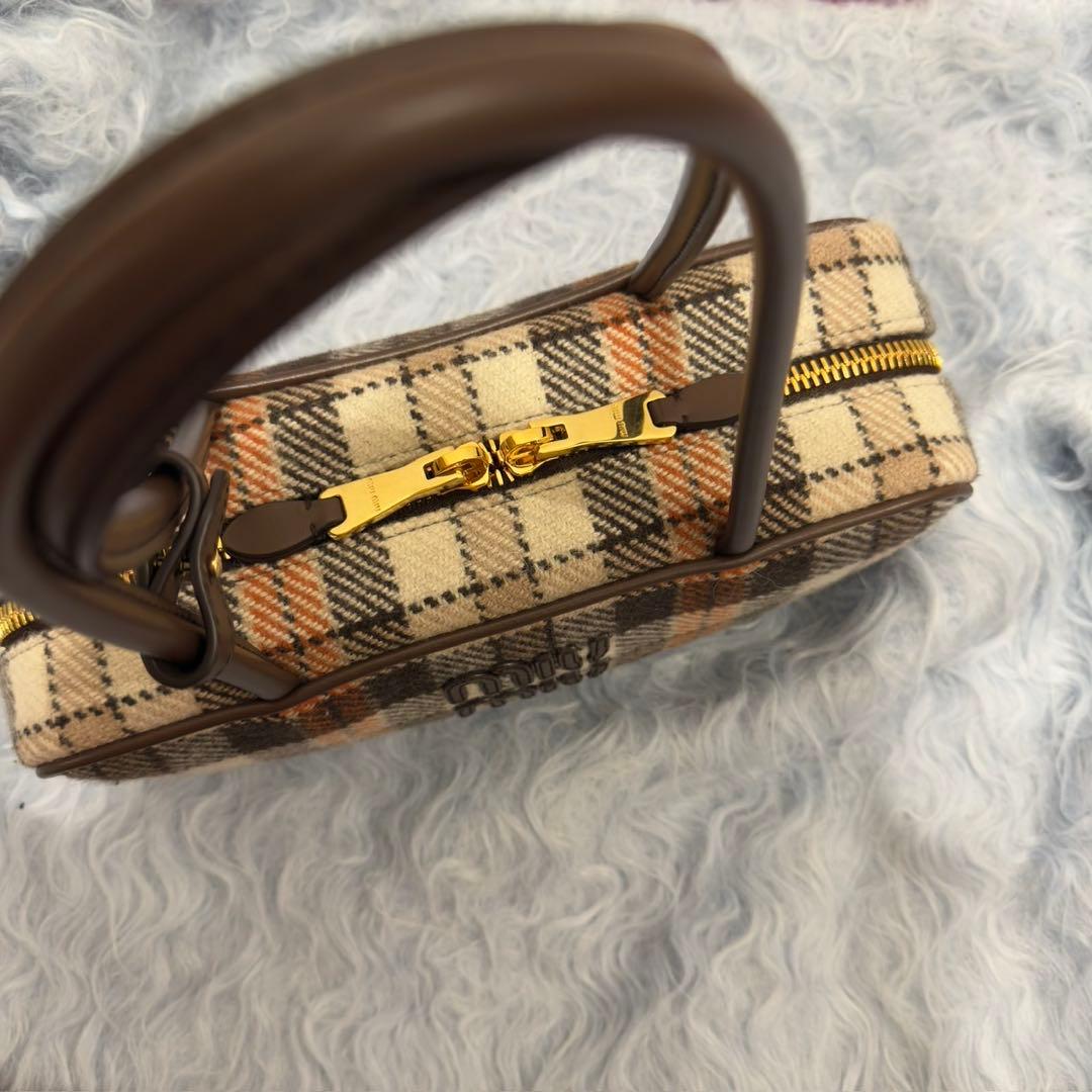 miu miu チェック柄 ハンドバッグ　ボー　ウォニョン